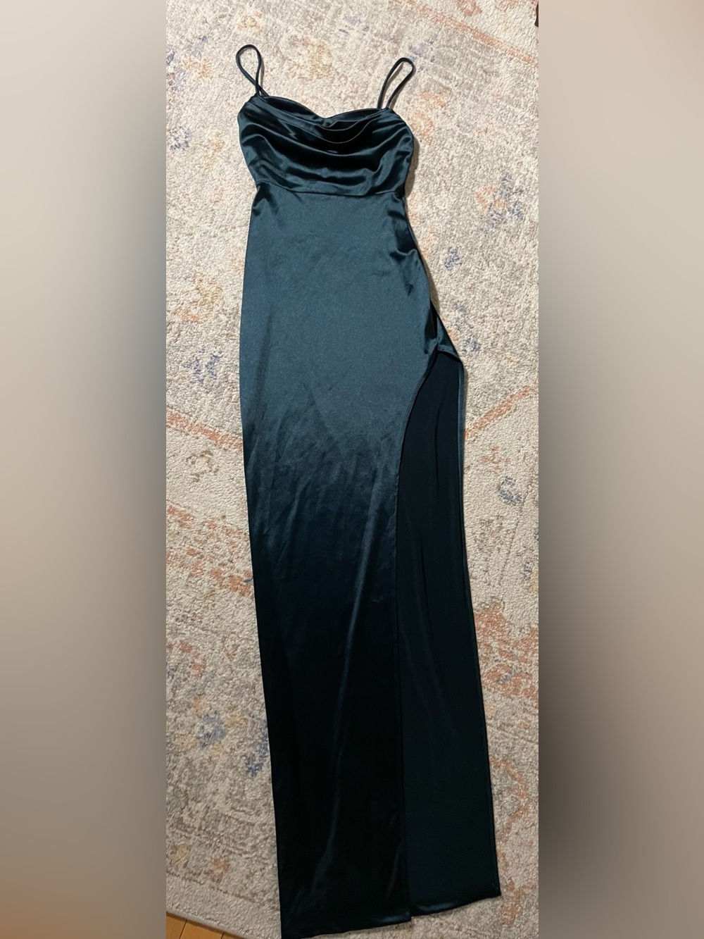 Hunter Black Dress with High Side Slit
